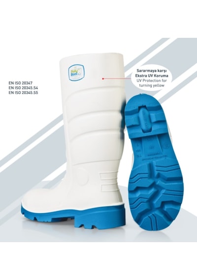 Polly Boot Galaxy 101 Beyaz Çelik Burunlu İş Çizmesi