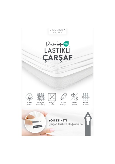 Calmera | %100 Pamuk Penye Lastikli Çarşaf | Tek Kişilik