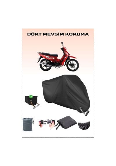 Siyah Kuba Kee 100 Için Kilit Uyumlu Motosiklet Branda, Güvenli, Su Geçirmez