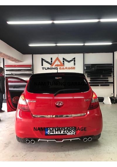 Hyundai İ20 09-14 Arası Arka Tampon Eki Difüzör Çift Egzoz Çıkış