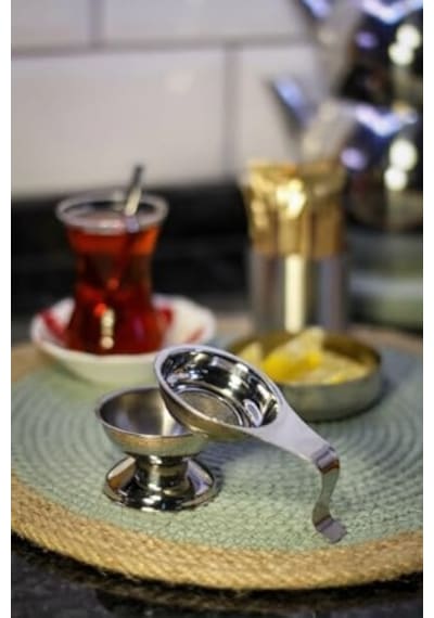 Paslanmaz Çelik Altlıklı Çay Süzgeci - 304 Kalite Paslanmaz Çelik