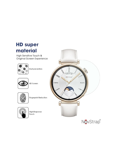 Novstrap Huawei Watch Gt4 41mm İle Uyumlu Ekran Koruyucu 9h Temperli Cam Kolay Uygulama Aparatlı