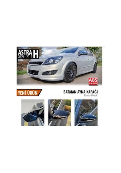 Opel Astra H Batman Yarasa Ayna Kapağı Piano Black Abs Plastik