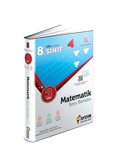 Aydın 8.Sınıf Lgs Üç Adım Matematik Soru Bankası - Aydın 3 Adım