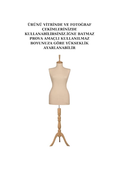 6 Adet Vitrin Amaçlı 36 Beden Terzi Vitrin Mankeni İğne Batmaz