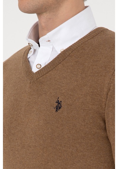 U.S. Polo Assn. U.s. Polo Assn. Erkek Haki Melanj Kazak /triko 50313662-vr125