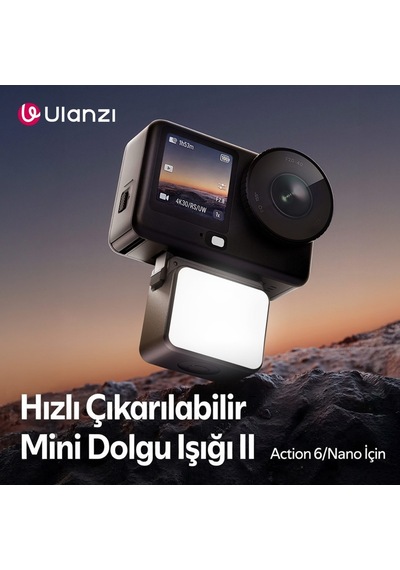 Ulanzi Lm24 Osmo Action Serisi Ve Nano Uyumlu Manyetik Quick Release Mini Led Dolgu Işığı - L298 Siyah