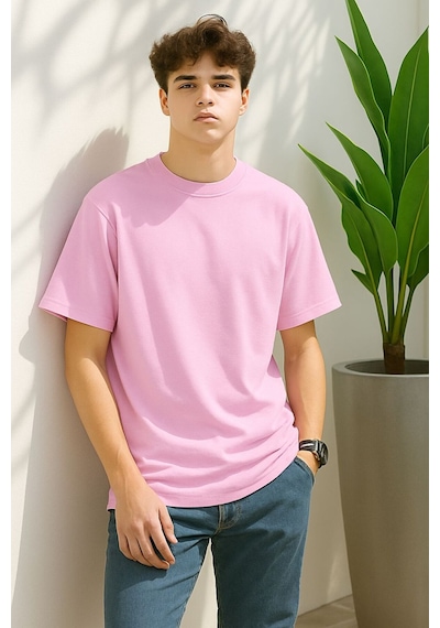Bnrq88 Unisex Tişört Pembe