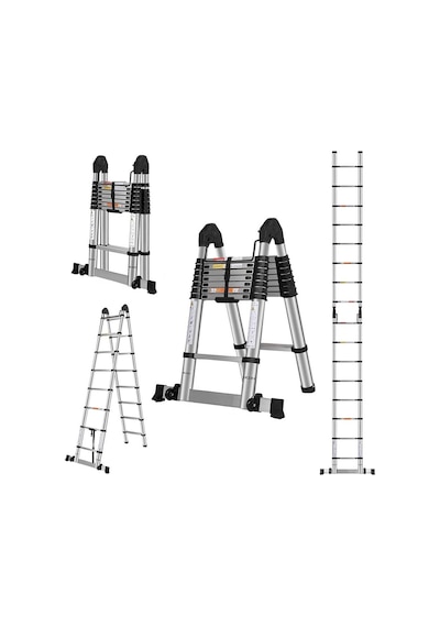Master 504335 Paslanmaz Çelik A Tipi Teleskopik Merdiven 440 Cm