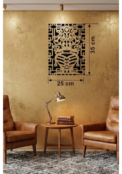 Mey İthalat Otantik Lale Motifli Ahşap Duvar Tablosu - 25x35 Cm Lazer Kesim Dekoratif Pano Çok Renkli