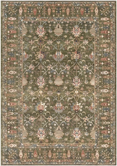 Bahariye Etnik Et07 Yeşil Halı