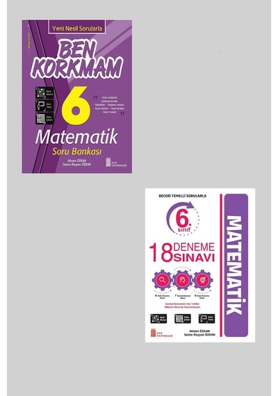Ata 6.sınıf Ben Korkmam Matematik + 18 Deneme Sınavı