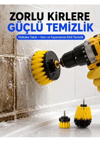 3 Parça Matkap Ucu Temizlik Fırçası Dayanıklı Naylon Kıllı Belirtilmemis