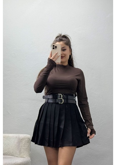 Modi Parmak Geçmeli Body Kahve - 21756.200. Altın - Siyah