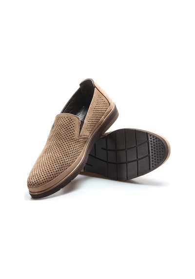 Fast Step Hakiki Deri Erkek Casual Ayakkabı 711ma151-2291 Kum Nubuk Kum