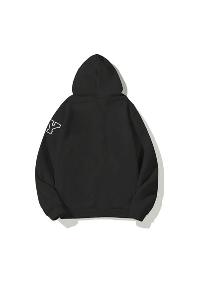 Kapüşonlu Oversize Sweatshirt Siyah Unisex Siyah