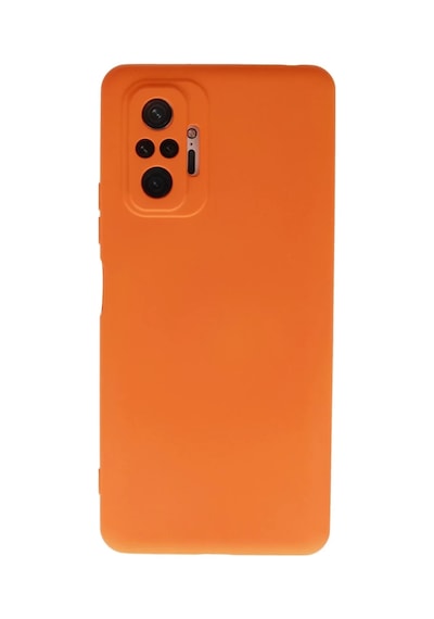 Xiaomi Redmi Note 10 Pro Uyumlu Kılıf Nano İçi Kadife Silikon - Turuncu