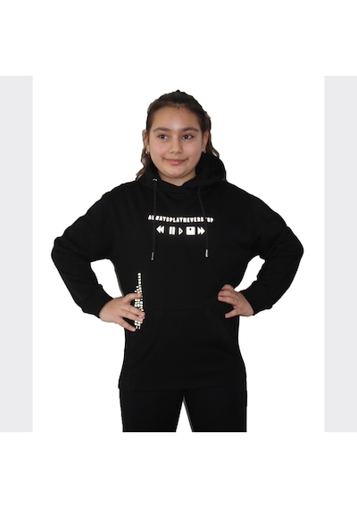 Uhlsport Base - Çocuk Siyah Pamuklu Sweatshirt - 7212300 Siyah