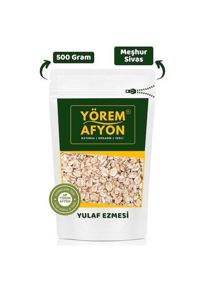Meşhur Sivas Yöresinden Diyet Dostu Tam Tahıllı Şekersiz Yulaf Ezmesi Lapası Avena Sativa 500gr.