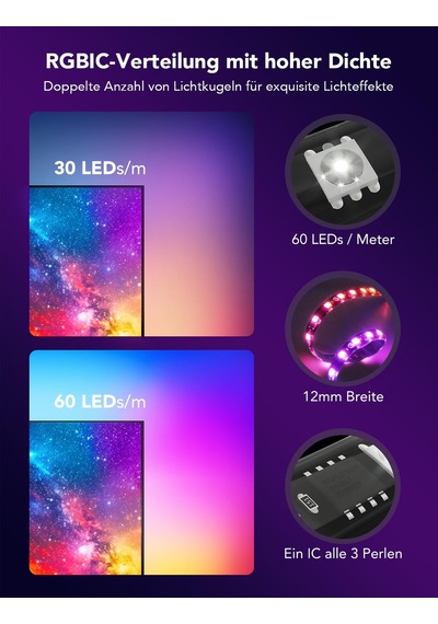 55-65 İnç Tv'ler Ve Pc İçin Çift Kameralı Govee Envisual Tv Arka Işığı T2, Dekorasyon İçin Alexa Ve Google Assistant İle Uyumlu Rgbıc Wifi Tv Led Arka Işığı Siyah 55-65 İnç Tv'ler Ve Pc İçin Çift Kameralı Govee Envisual Tv Arka Işığı T2, Dekorasyon İçin Alexa Ve Google Assistant İle Uyumlu Rgbıc Wifi Tv Led Arka Işığı Siyah