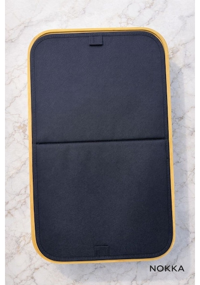 Bambu 100 Litre Kapaklı Katlanabilir Çamaşır Sepeti, 2 Bölmeli Kirli Sepeti 60x54x33 Diğer