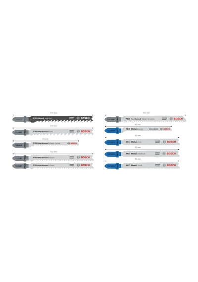 Bosch Pro 10'lu Ahşap Ve Metal Kesim Dekupaj Ucu Seti 2607011943