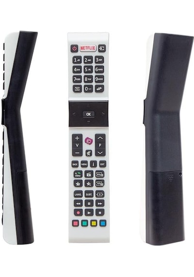 Profilo Rca49130 - Vestel Uyumlu Smart Sanyo - Jvc Netflix Tuşlu Beyaz Yazısız Lcd Led Tv Kumanda