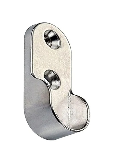30 Mm Krom Askı Flanşı - Oval Dolap Elbise Askı Aparatı 2 Adet -