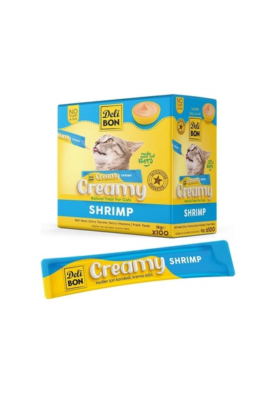Delibon Creamy Karidesli Sıvı Kedi Ödülü 15 Gr 100'lü Paket