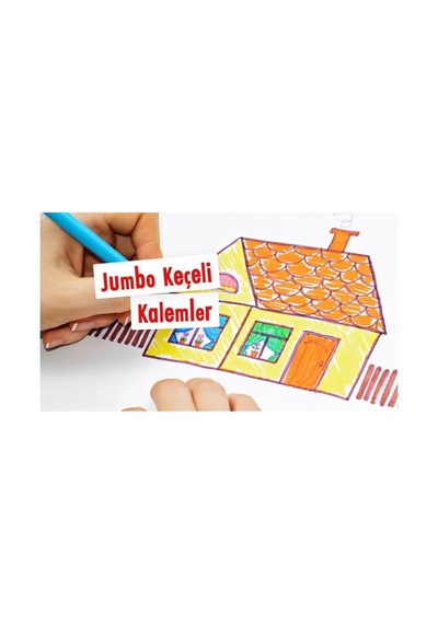 Tr Jumbo Keçeli Kalem, 12 Renk, Yıkanabilir Mürekkep Diğer