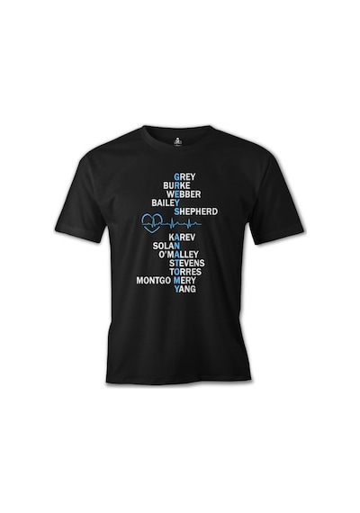 Grey'S Anatomy - Grey Siyah Erkek Tshirt
