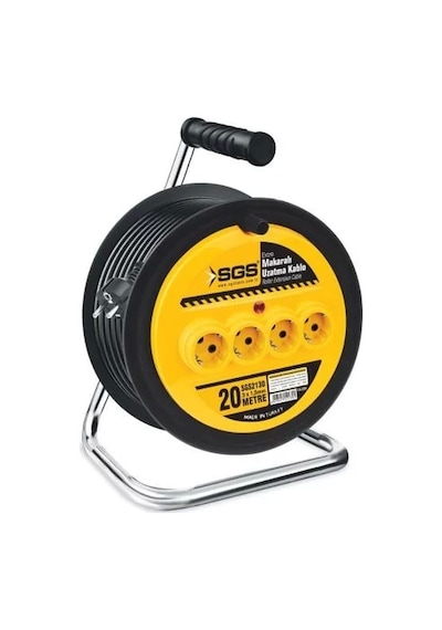 SGS Makaralı Elektrik Uzatma Kablosu 3x1.5 20mt