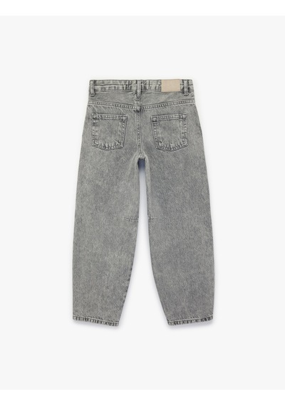 Koton Pamuklu Cepli Balon Form Denim Pantolon Gri 6skg40061ad Gri