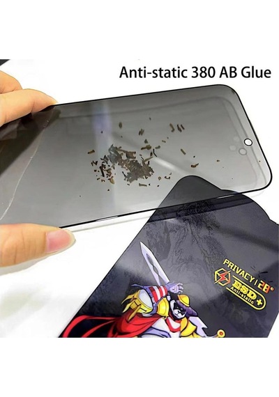 Pp Apple iPhone 15 Pro Max Uyumlu Anti Statik Ekran Koruyucu Toz Tutmayan Kırılmaz Cam