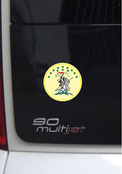 Nart Sosruko Color Sticker Etiket Sarı - 9 Cm