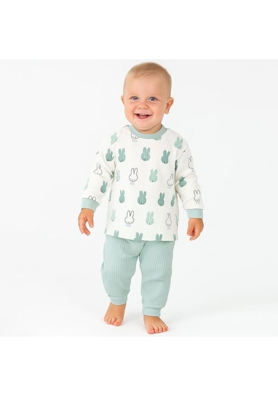 Sebi Bebe Sebi Prime Tavşanlı Pijama Takımı 9301 Yeşil