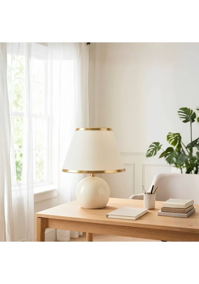 Homing Pico Gold Detaylı Abajur 242815 Krem-gold