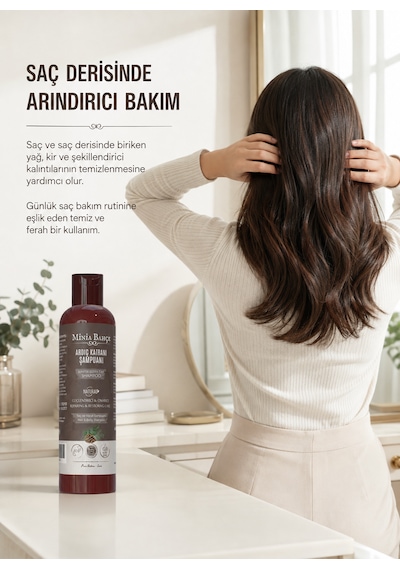Ardıç Katranlı Şampuan Ardıç Katranı, Biberiye Ve Biotin İçeren Saç Ve Saç Derisi Bakım Şampuanı, 400 Ml Kepekli