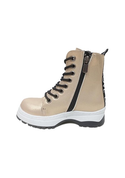Fix Kids 9603 Parlak Deri Fashion Kız Çocuk Bot Pudra