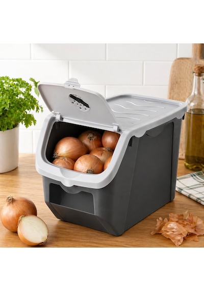 12 Litre Patates Soğan Saklama Kabı Hava Alabilir Kapaklı Sebze Saklama Kutusu Kilitli Kapaklı Sarımsak Organizer Plastik Erzak Saklama Kabı İstiflenebilir Kiler Düzenleyici Asorti Renk Çok Renkli 12 Litre Patates Soğan Saklama Kabı Hava Alabilir Kapaklı Sebze Saklama Kutusu Kilitli Kapaklı Sarımsak Organizer Plastik Erzak Saklama Kabı İstiflenebilir Kiler Düzenleyici Asorti Renk Çok Renkli