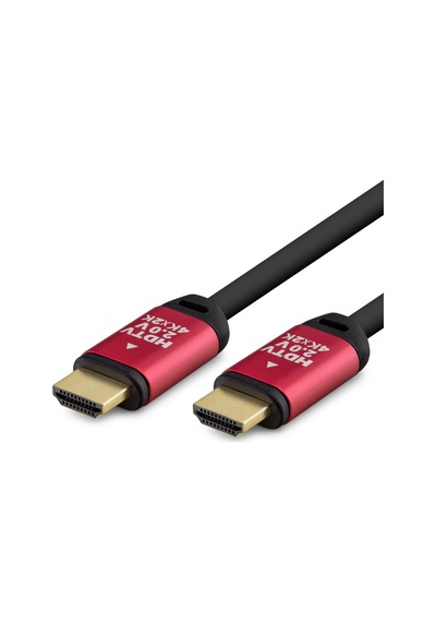 8.0 Mm Ölçülü Hdmi 2.0 Kablo 4k Uhd Od 1.5 M Siyah Kırmızı