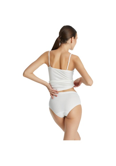 Blackspade 1306 Kadın Essential Midi Slip Beyaz Beyaz