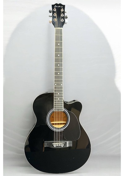 Siyah Akustik Gitar Kılıf Askı Pena Sticker Burgu Çevirici Kapo