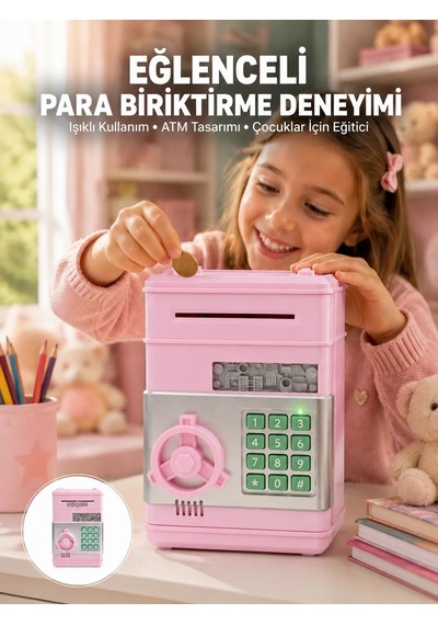 Ers- Elektronik Şifreli Otomatik Para Yutan Çocuk Kumbarası