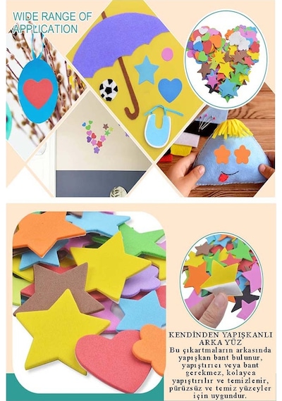 Şekilli Eva Yapışkanlı Araçlar 100 Lü 1 Paket Kendinden Yapışkanlı Eva Sticker Okul Öncesi Kreş Ana Sınıfı