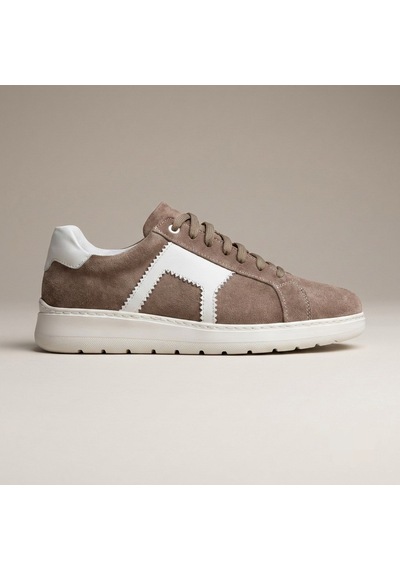Marcobranchını Bağcıklı Hakiki Deri Erkek Sneaker Ayakkabı 614091m Kum
