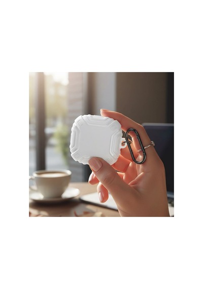 Caseonn Galaxy Buds 2 - Buds 2 Pro Kılıf Darbe Emici Silikon Beyaz