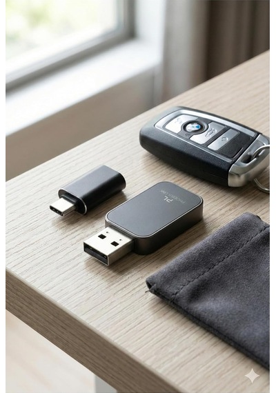 Kablosuz Carplay Adaptörü Type-c Ve Usb Araç Ekranını Android Auto Ve Kablosuz Carplay'e Dönüştürücü Tek Ebat