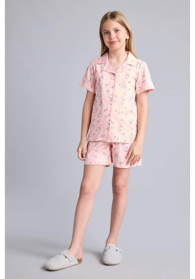 Defacto Hello Kitty Lisanslı Regular Fıt Desenli 2li Pijama Açık Pembe Takımı Kız Çocuk H2765a826sppn125 Pembe-pn125