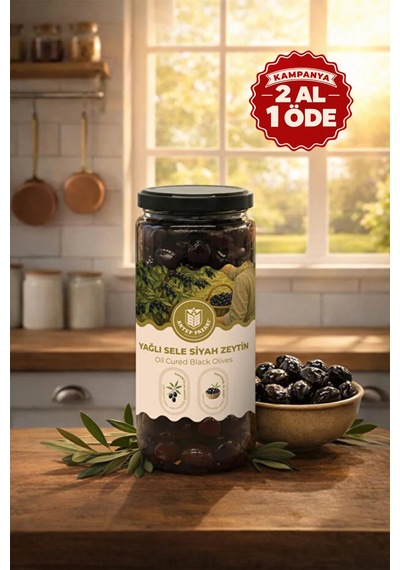 Yağlı Sele Gemlik Siyah Zeytin - 300g - 829599981